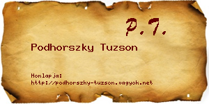 Podhorszky Tuzson névjegykártya